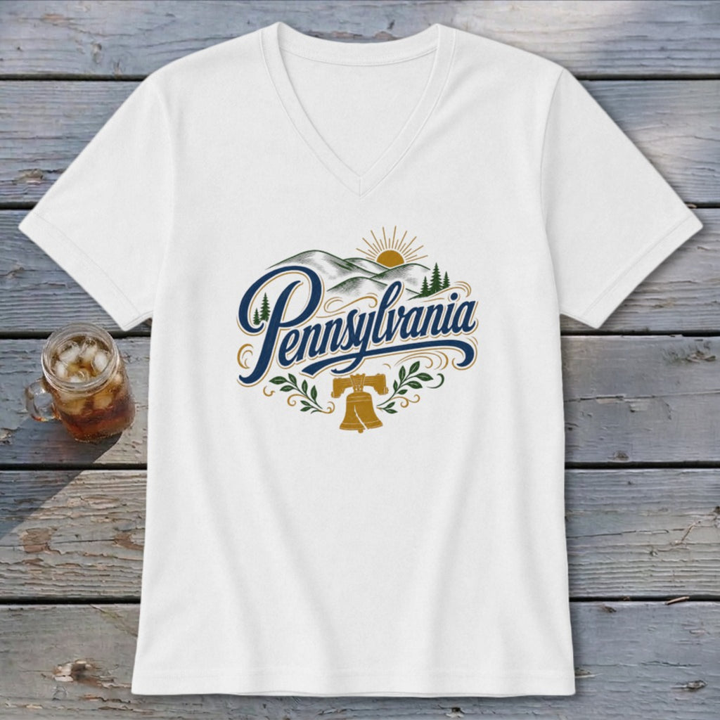 Heritage Script Pennsylvania V-neck