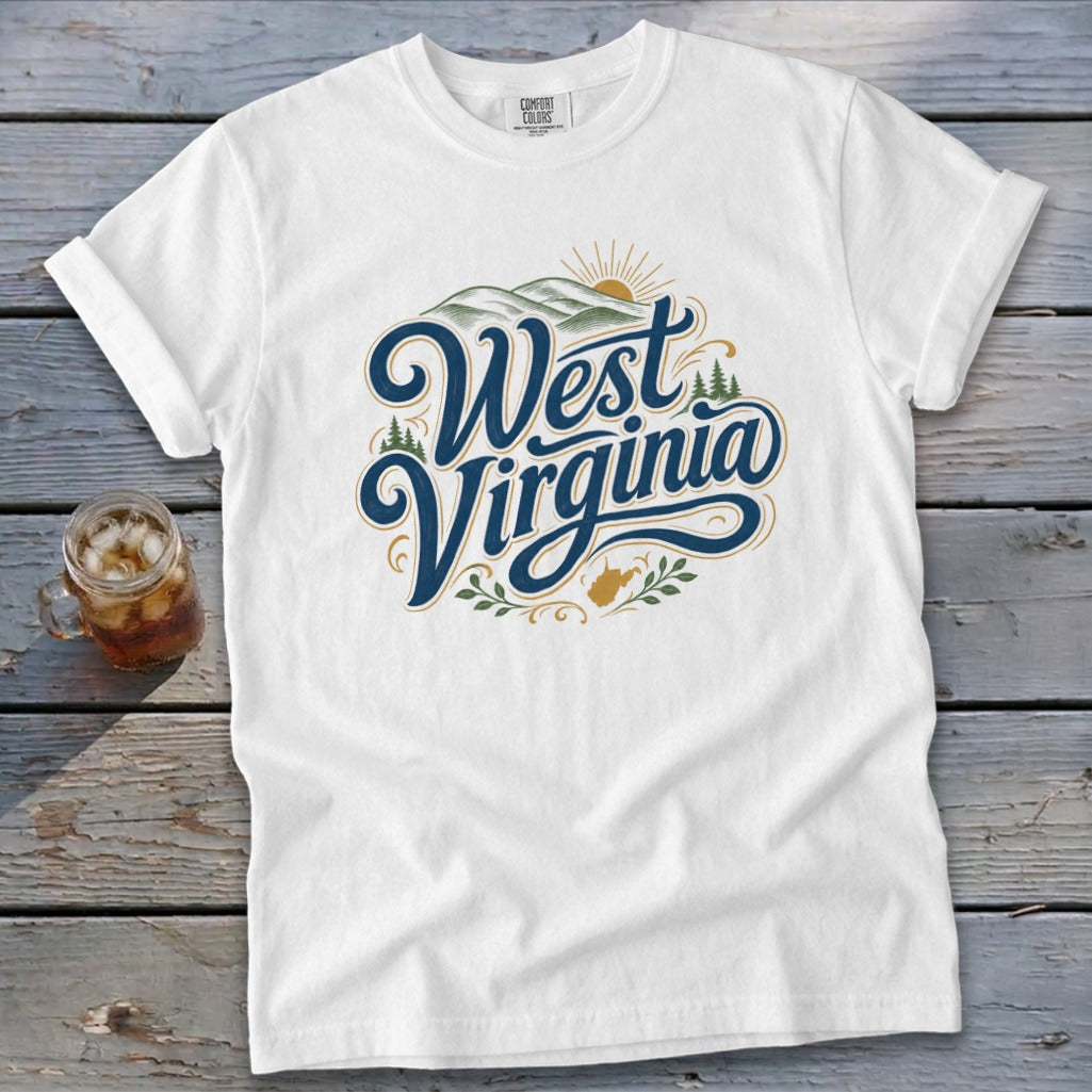 Heritage Script West Virginia Signature Tee