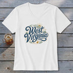 Heritage Script West Virginia V-neck