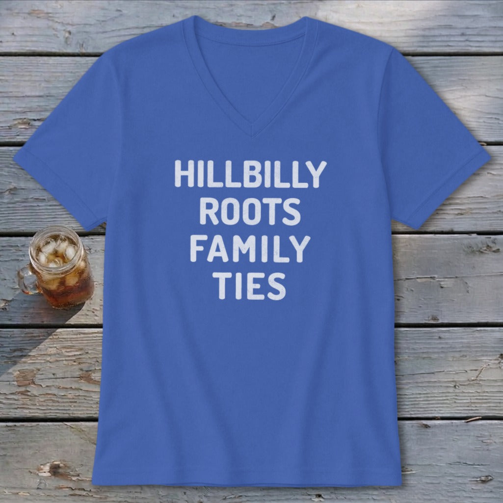 Hillbilly Roots Family Ties V-neck