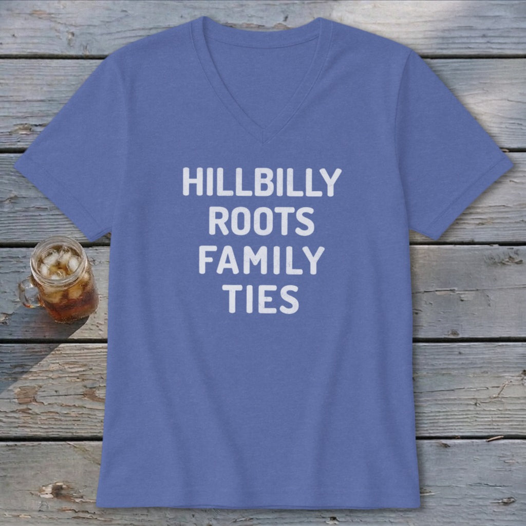 Hillbilly Roots Family Ties V-neck