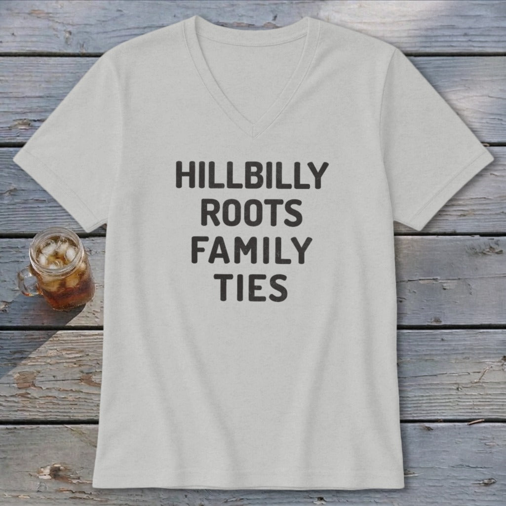 Hillbilly Roots Family Ties V-neck