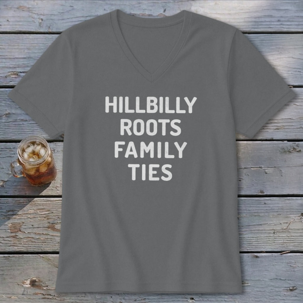 Hillbilly Roots Family Ties V-neck