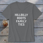 Hillbilly Roots Family Ties V-neck