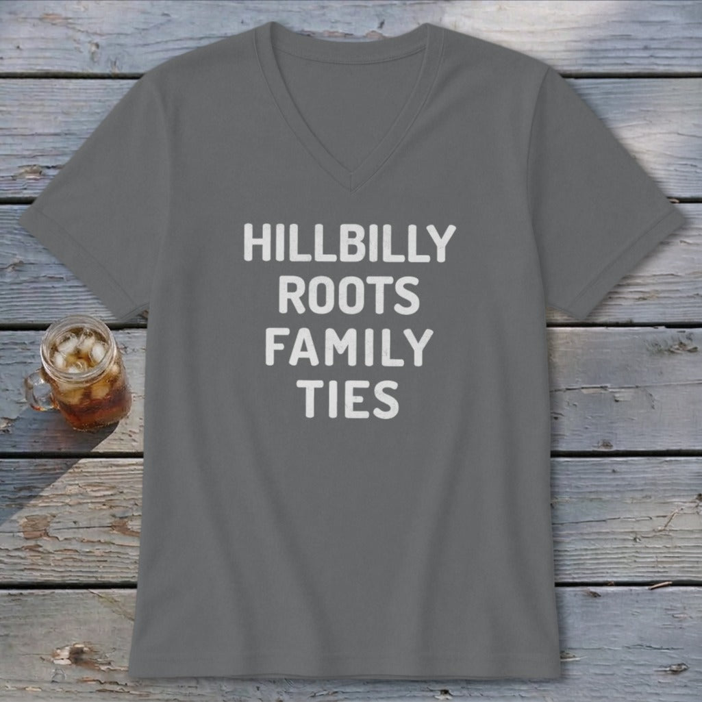 Hillbilly Roots Family Ties V-neck