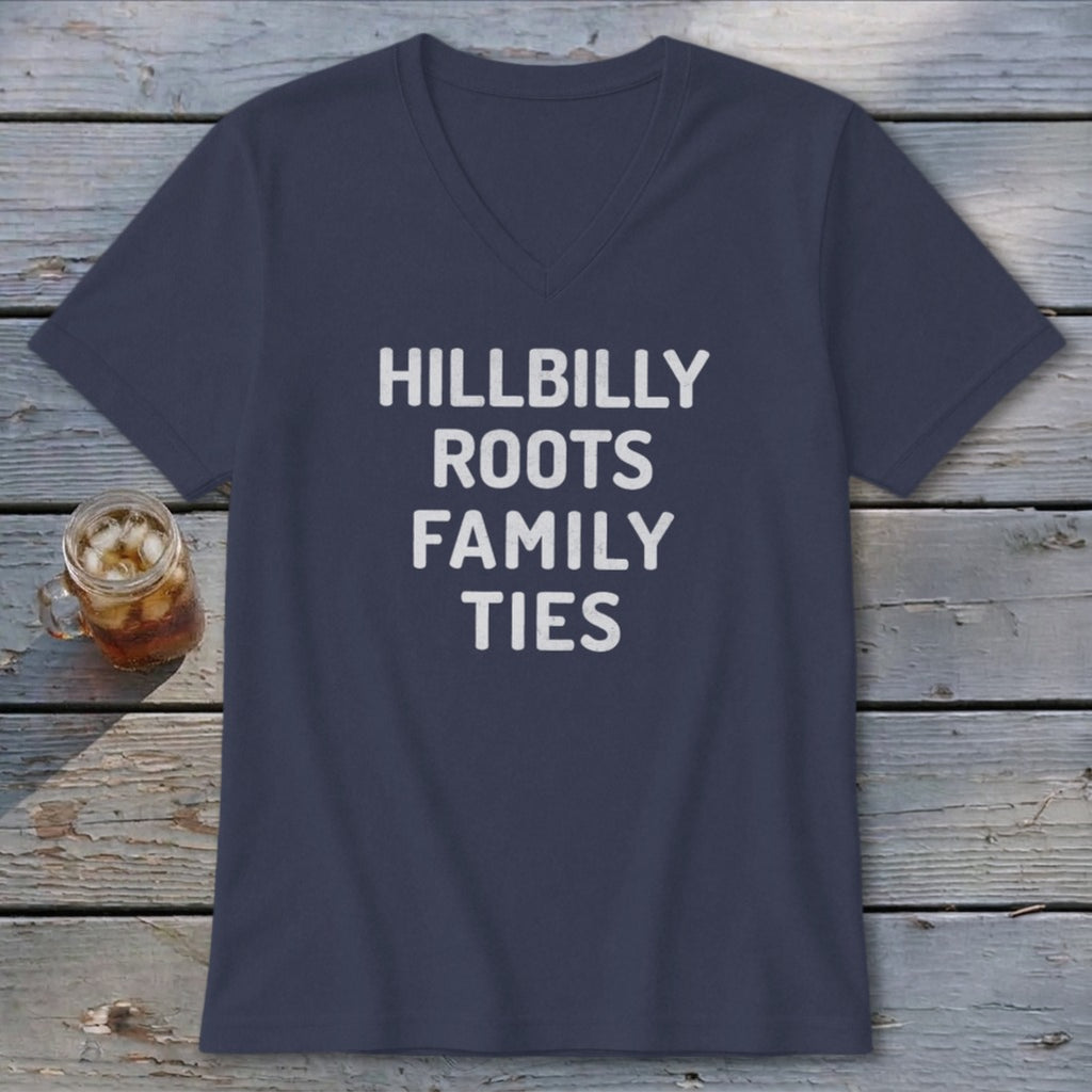 Hillbilly Roots Family Ties V-neck