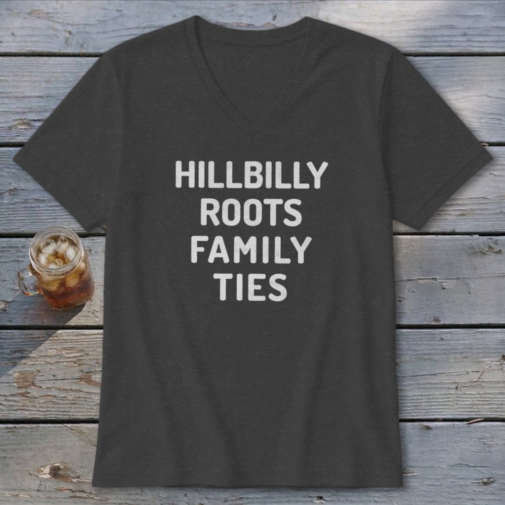 Hillbilly Roots Family Ties V-neck