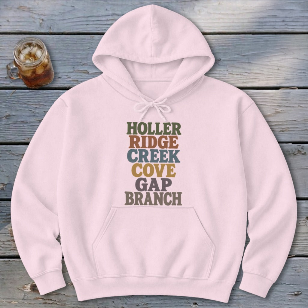 Holler · Ridge · Creek · Cove · Gap · Branch Hoodie