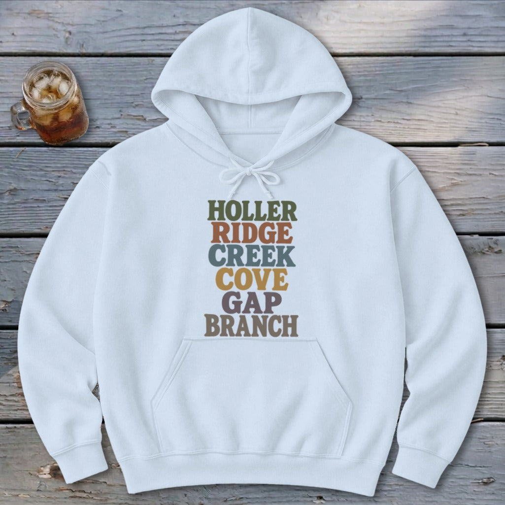 Holler · Ridge · Creek · Cove · Gap · Branch Hoodie