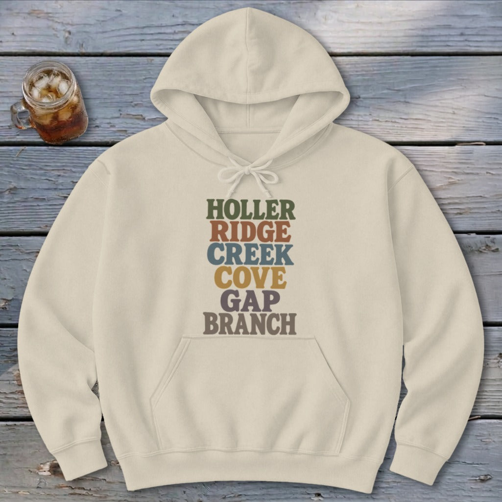 Holler · Ridge · Creek · Cove · Gap · Branch Hoodie
