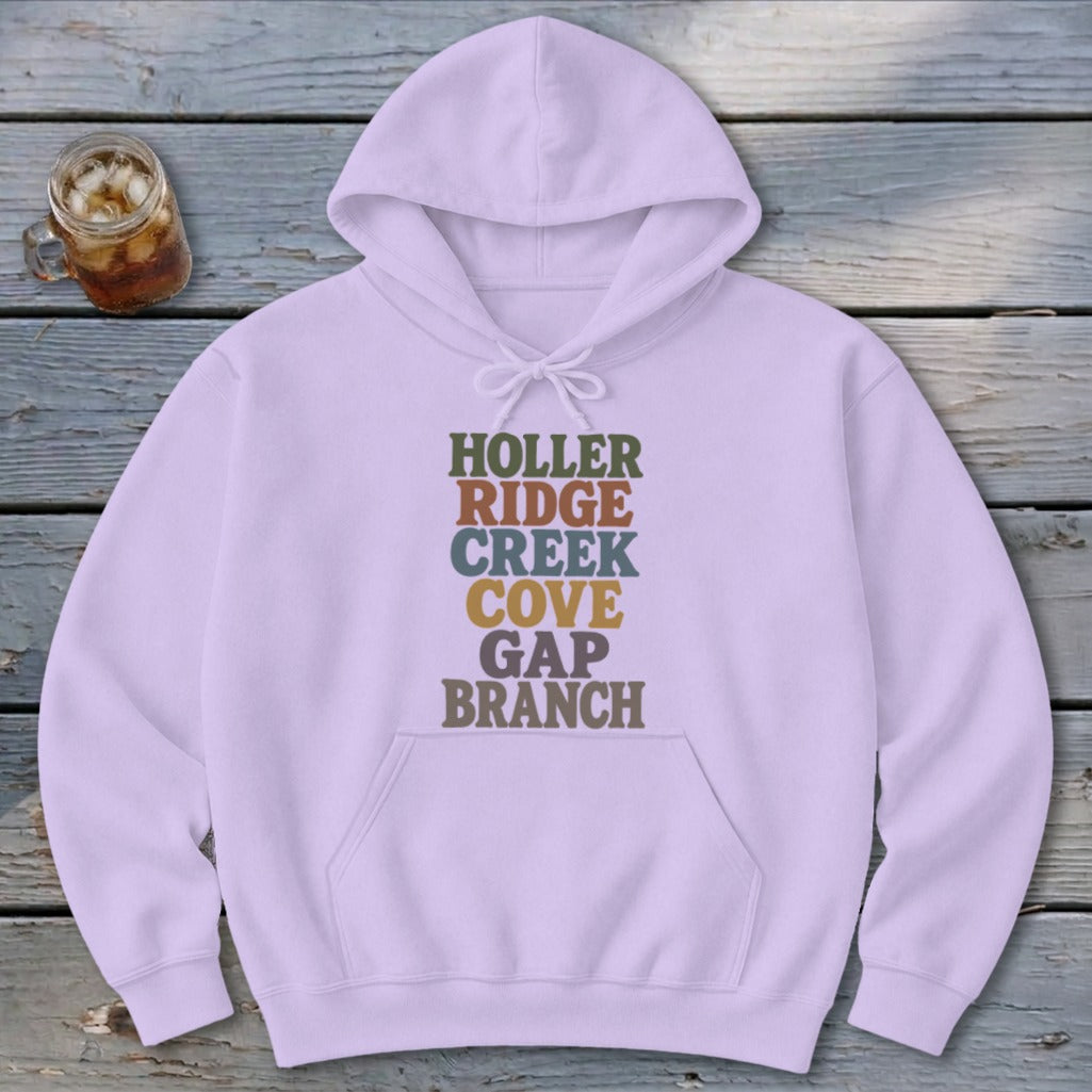 Holler · Ridge · Creek · Cove · Gap · Branch Hoodie