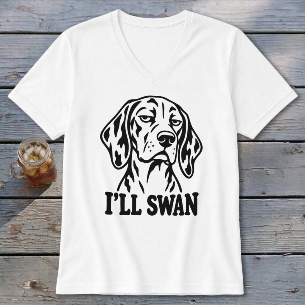 I'll Swan Hound V-neck