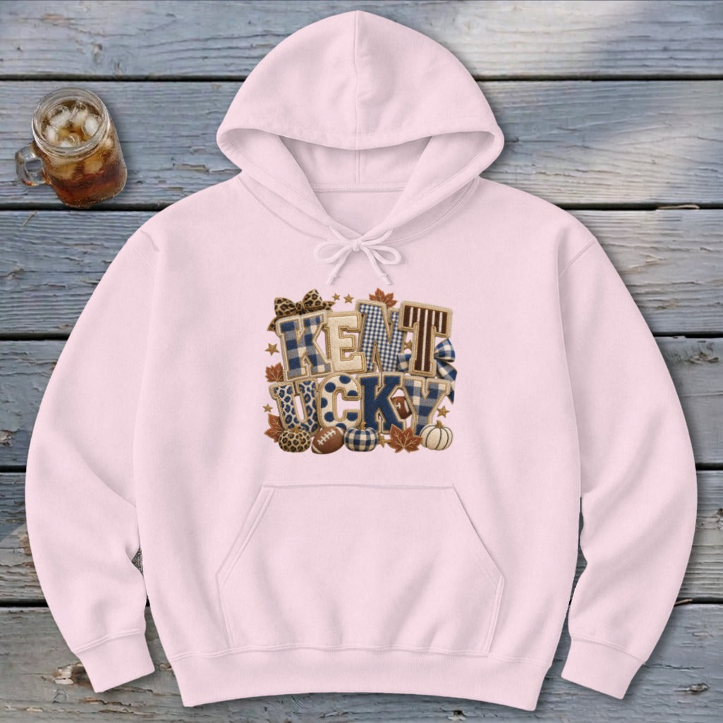 Kentucky Faux Chenille Fall Patch Hoodie