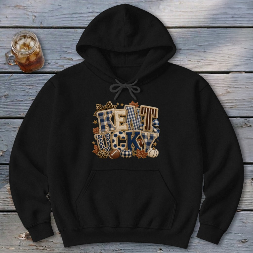Kentucky Faux Chenille Fall Patch Hoodie