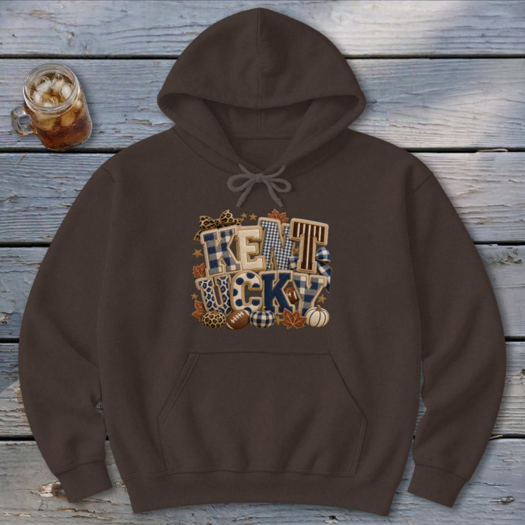 Kentucky Faux Chenille Fall Patch Hoodie
