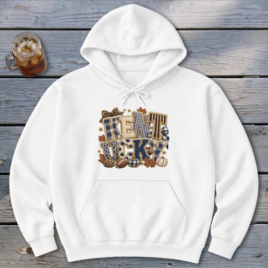 Kentucky Faux Chenille Fall Patch Hoodie
