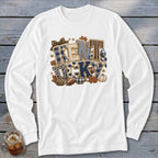 Kentucky Faux Chenille Fall Patch Long Sleeve Tee