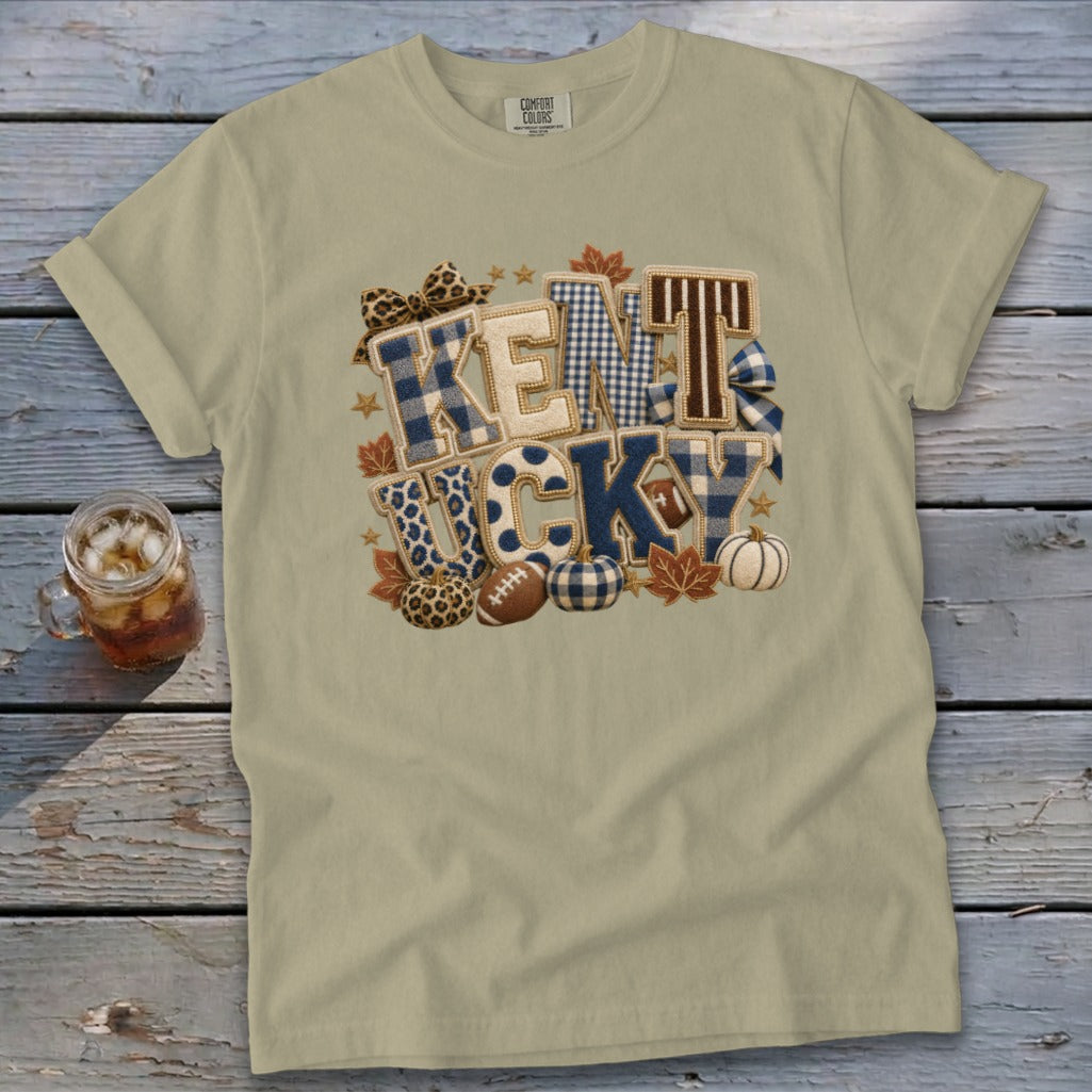 Kentucky Faux Chenille Fall Patch Signature Tee