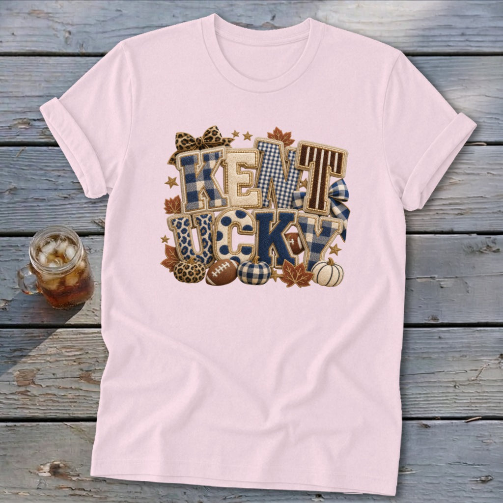 Kentucky Faux Chenille Fall Patch Softstyle Tee