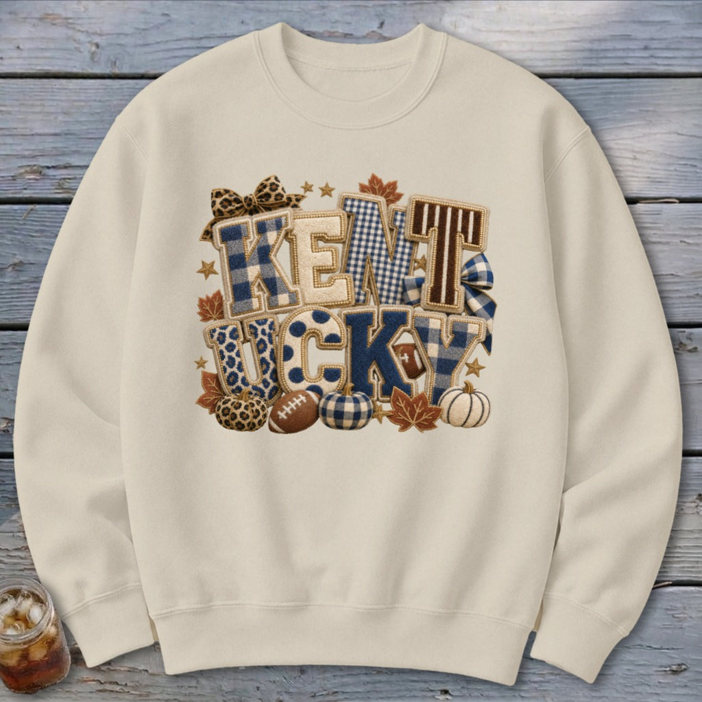 Kentucky Faux Chenille Fall Patch Sweatshirt
