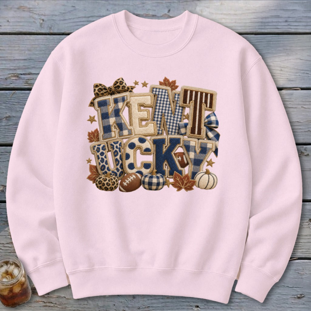 Kentucky Faux Chenille Fall Patch Sweatshirt