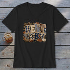 Kentucky Faux Chenille Fall Patch V-neck