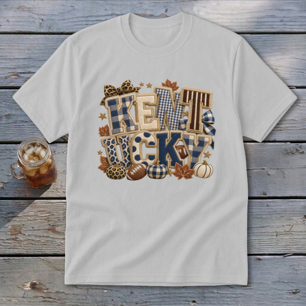 Kentucky Faux Chenille Fall Patch Youth Tee