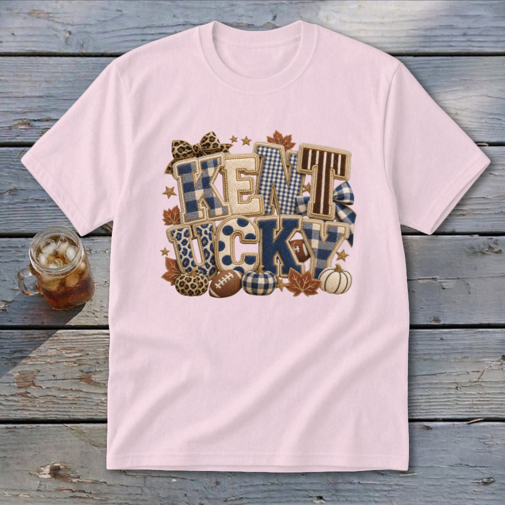 Kentucky Faux Chenille Fall Patch Youth Tee