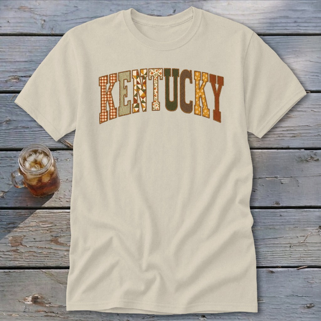 Kentucky Faux Embroidery Letters Classic Tee