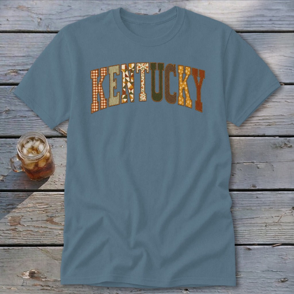 Kentucky Faux Embroidery Letters Classic Tee