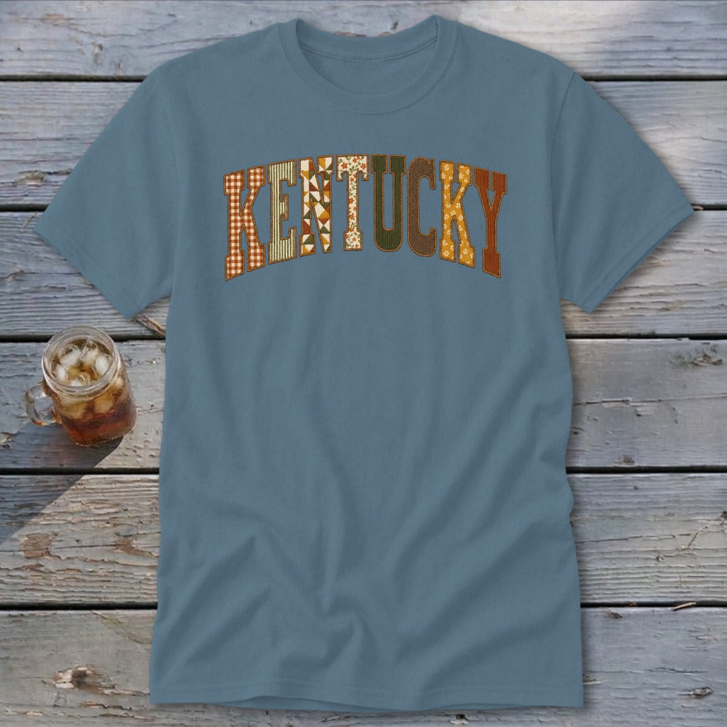 Kentucky Faux Embroidery Letters Classic Tee