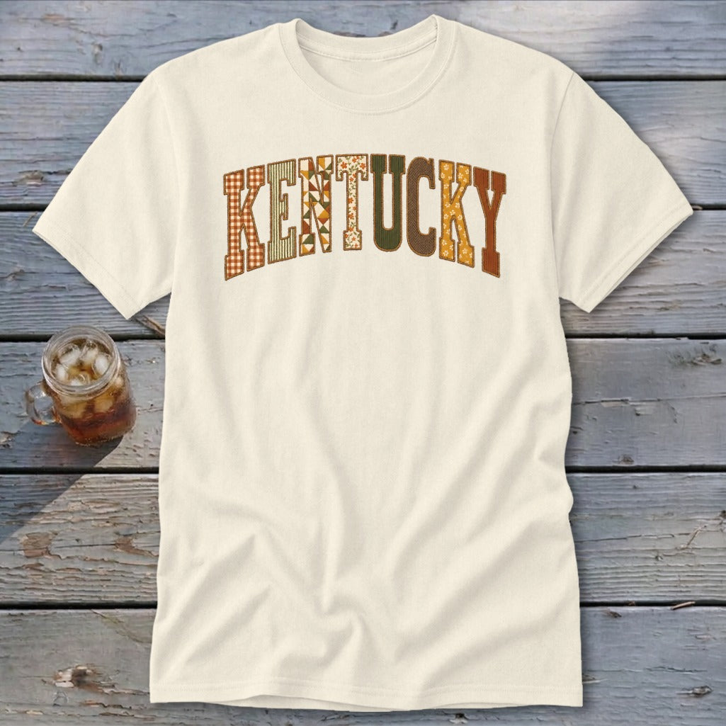 Kentucky Faux Embroidery Letters Classic Tee