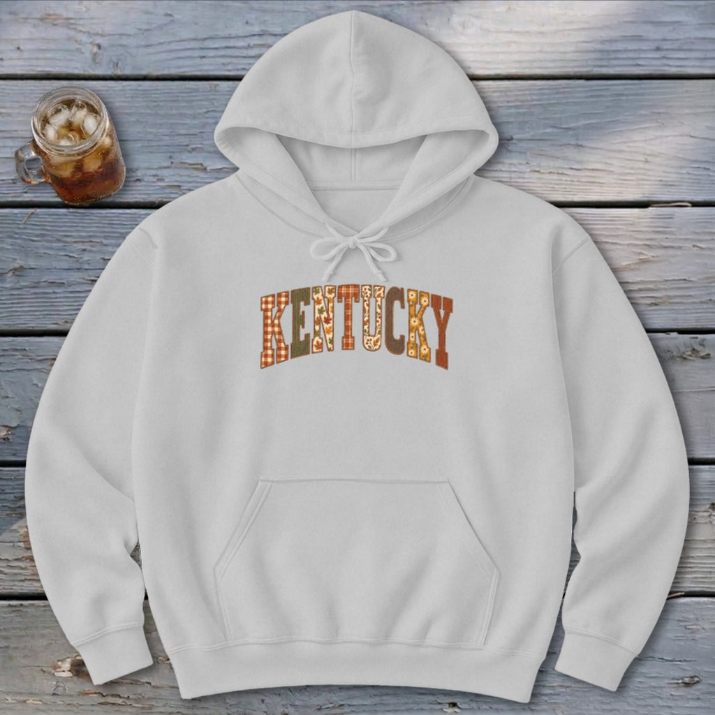 Kentucky Faux Embroidery Letters Hoodie
