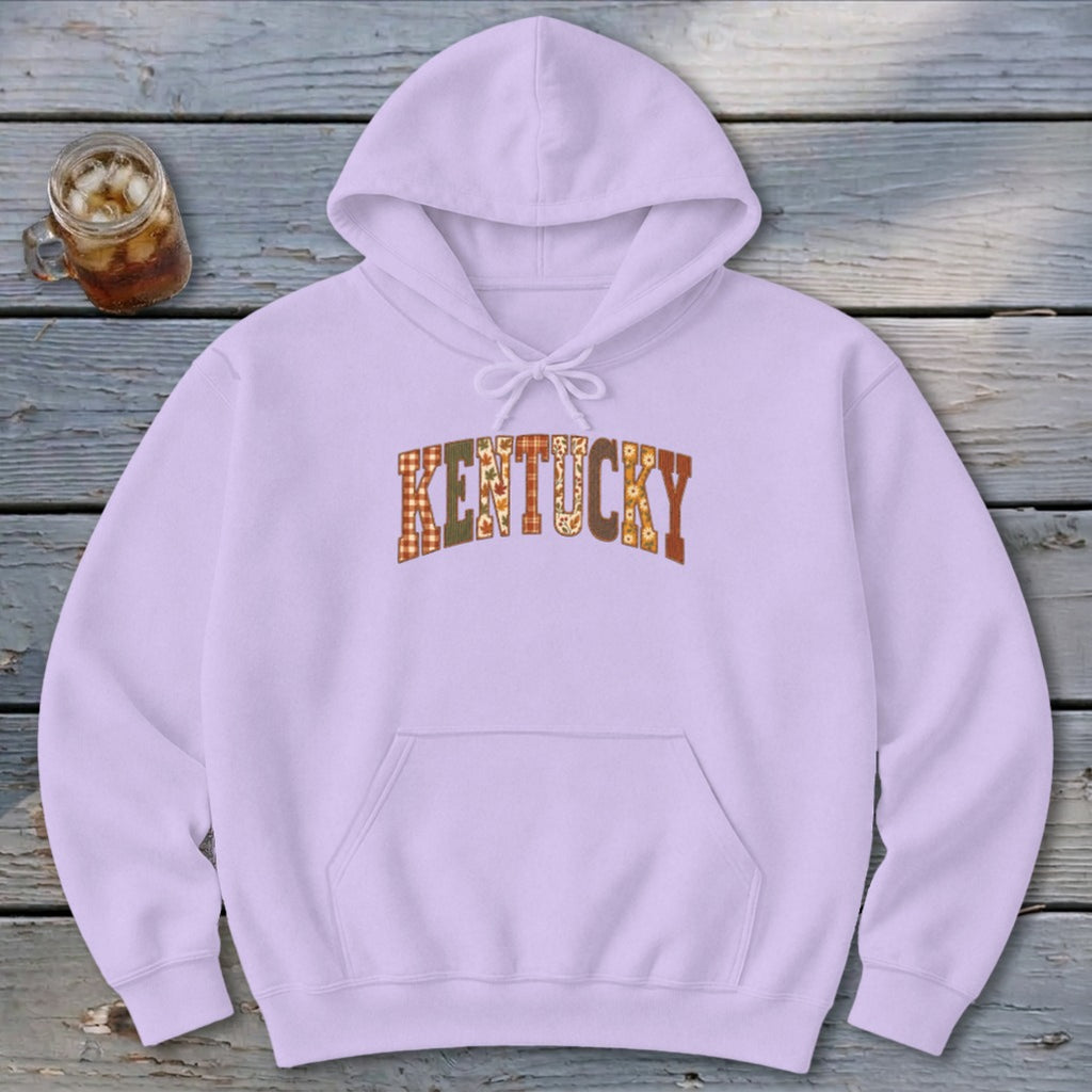 Kentucky Faux Embroidery Letters Hoodie