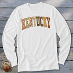 Kentucky Faux Embroidery Letters Long Sleeve Tee