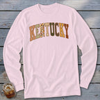 Kentucky Faux Embroidery Letters Long Sleeve Tee