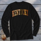 Kentucky Faux Embroidery Letters Long Sleeve Tee