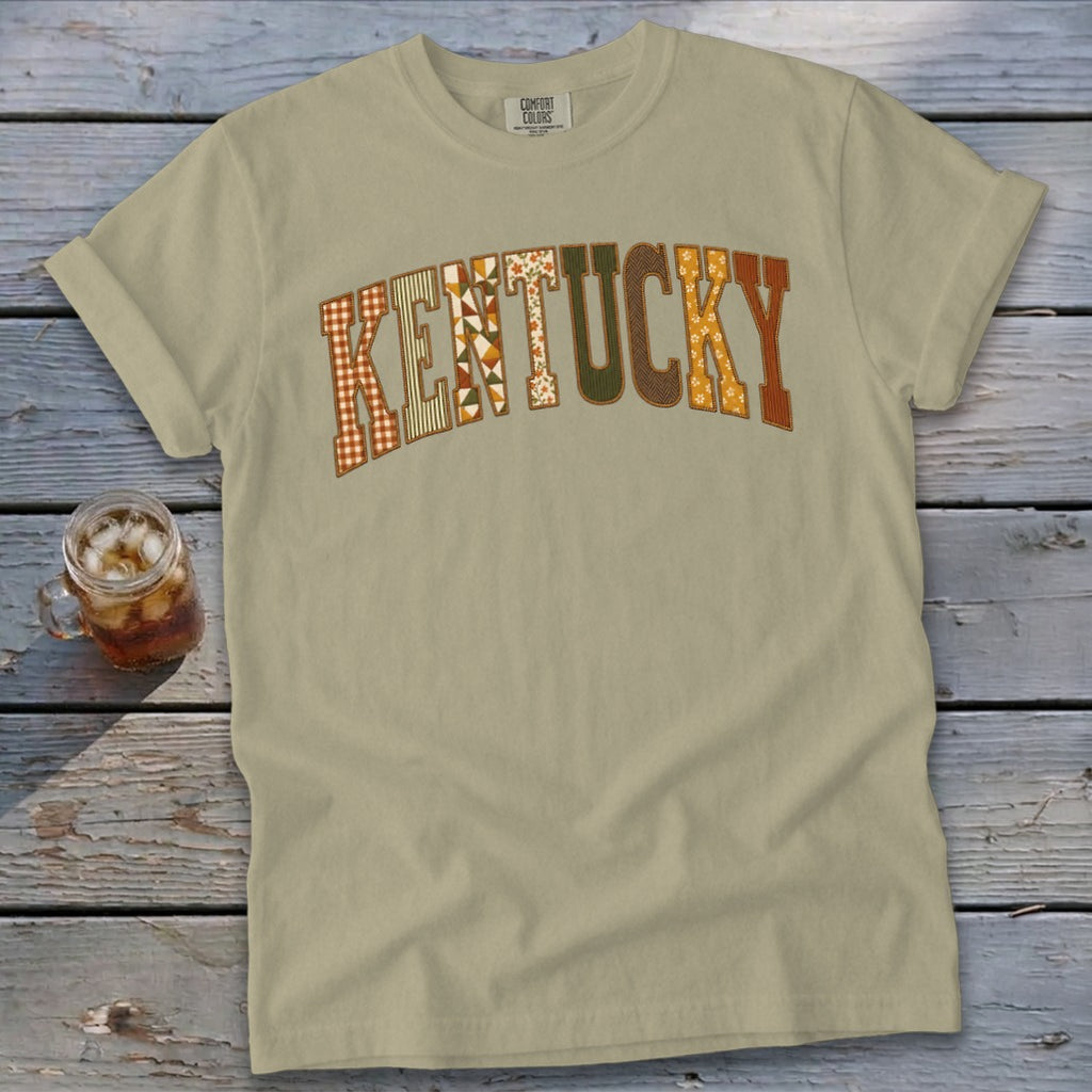 Kentucky Faux Embroidery Letters Signature Tee