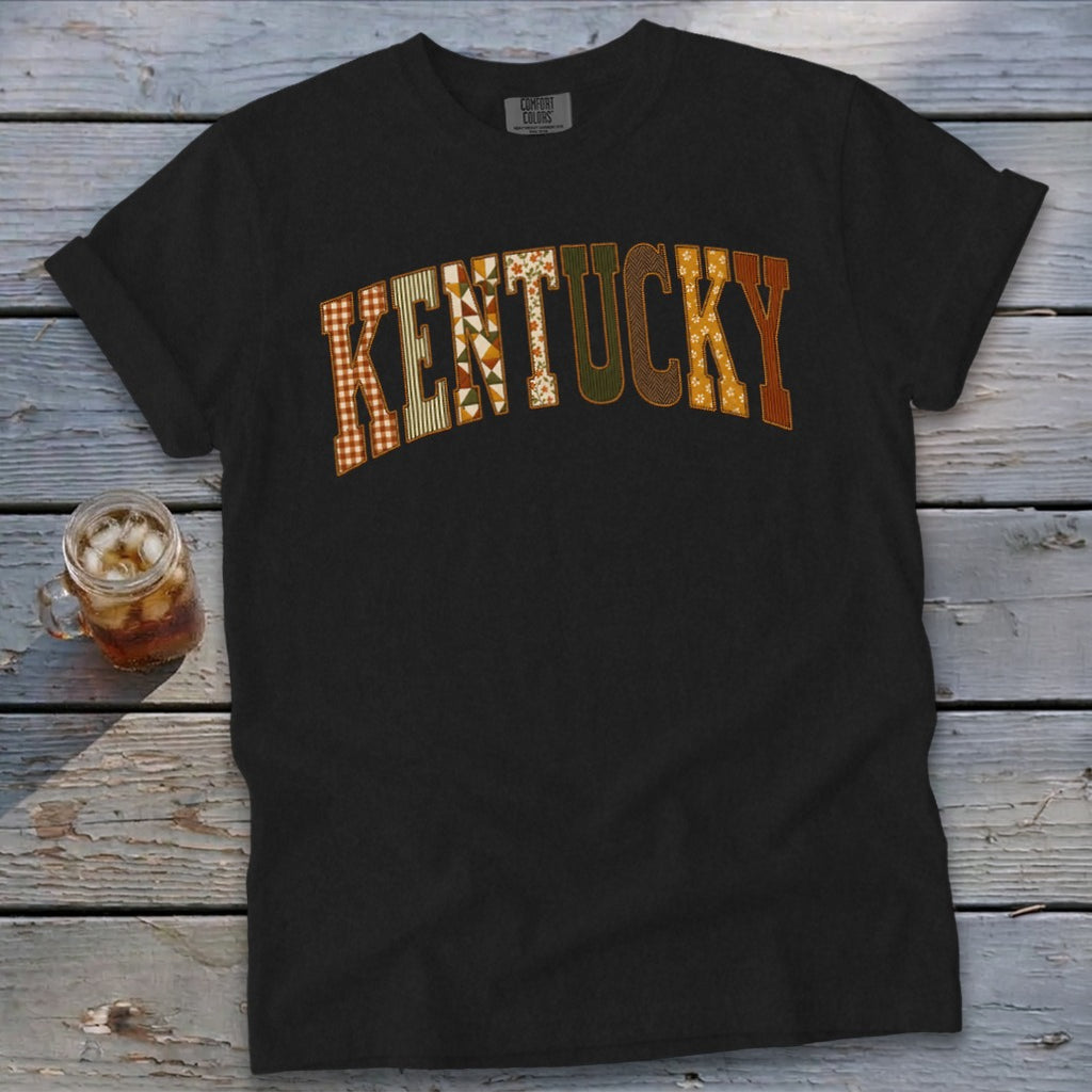 Kentucky Faux Embroidery Letters Signature Tee