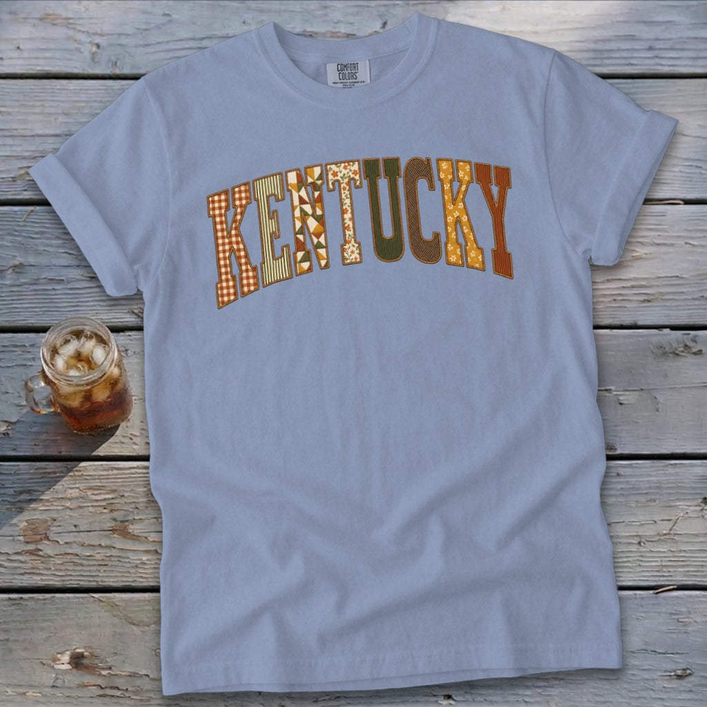 Kentucky Faux Embroidery Letters Signature Tee