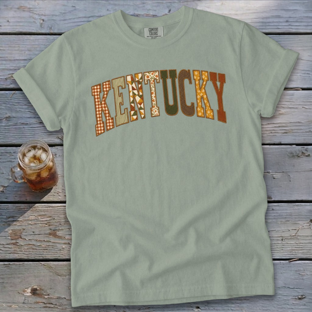 Kentucky Faux Embroidery Letters Signature Tee