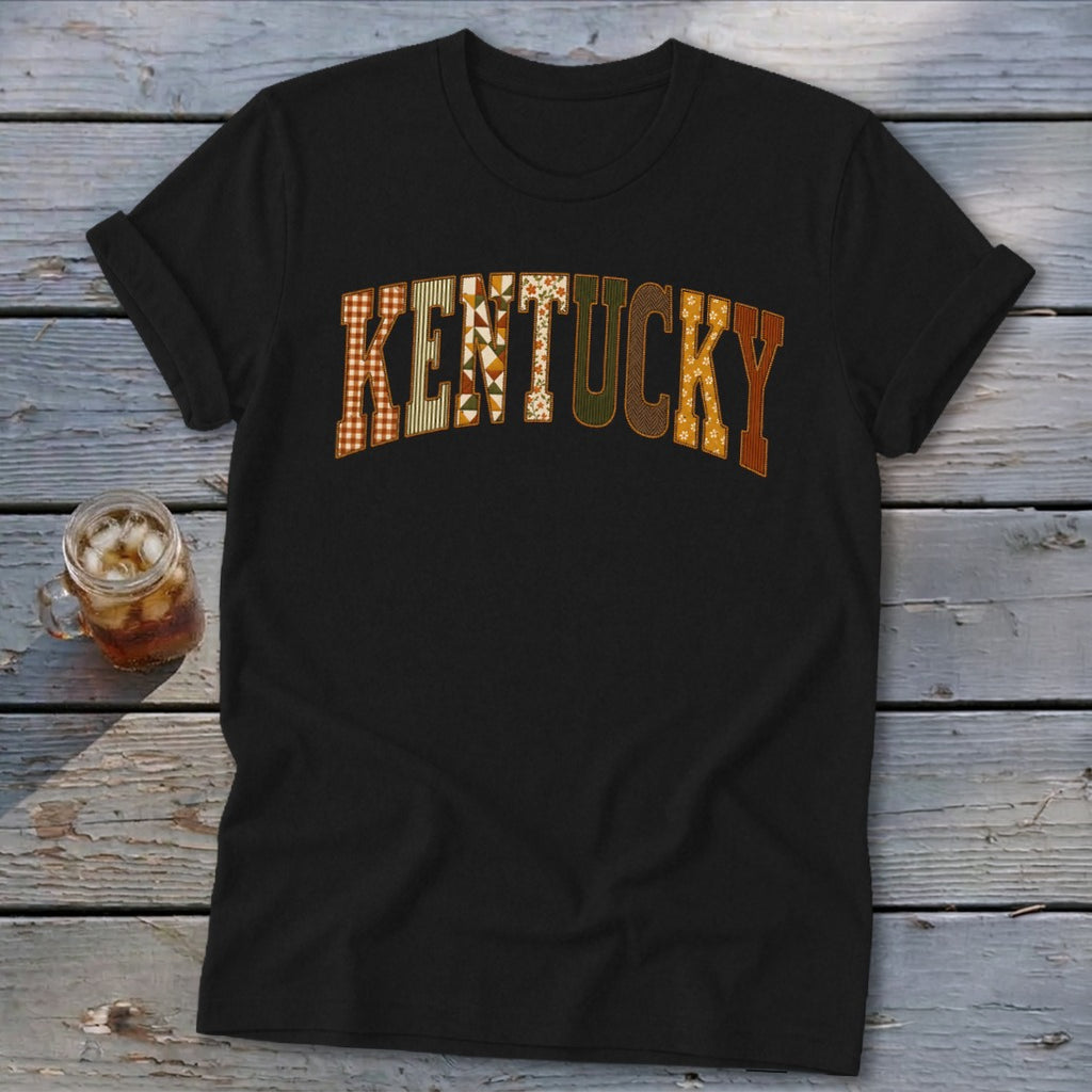Kentucky Faux Embroidery Letters Softstyle Tee
