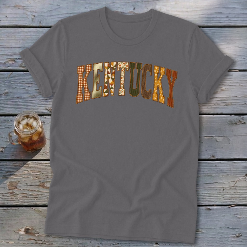 Kentucky Faux Embroidery Letters Softstyle Tee
