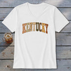 Kentucky Faux Embroidery Letters V-neck