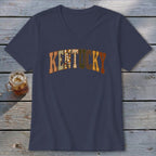 Kentucky Faux Embroidery Letters V-neck