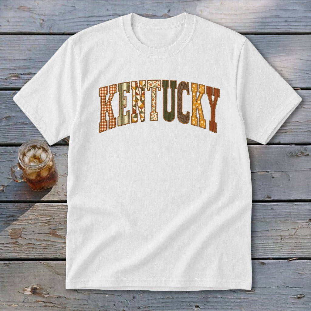 Kentucky Faux Embroidery Letters Youth Tee