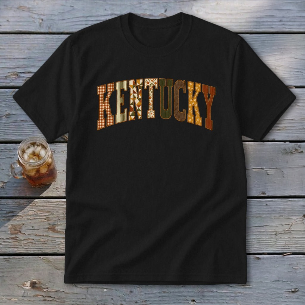 Kentucky Faux Embroidery Letters Youth Tee