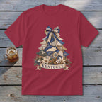 Kentucky Faux Patchwork Christmas Tree Youth Tee