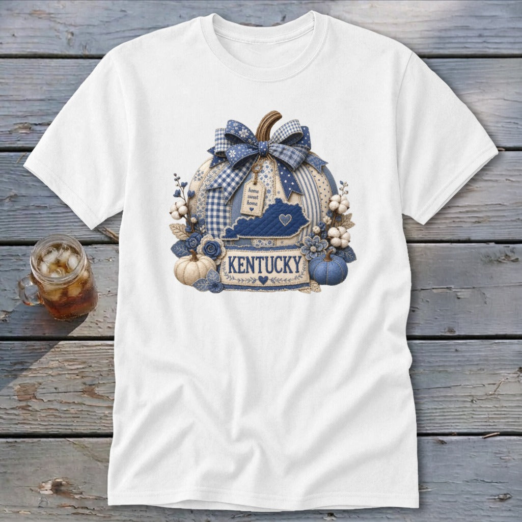 Kentucky Faux Patchwork Pumpkin Classic Tee