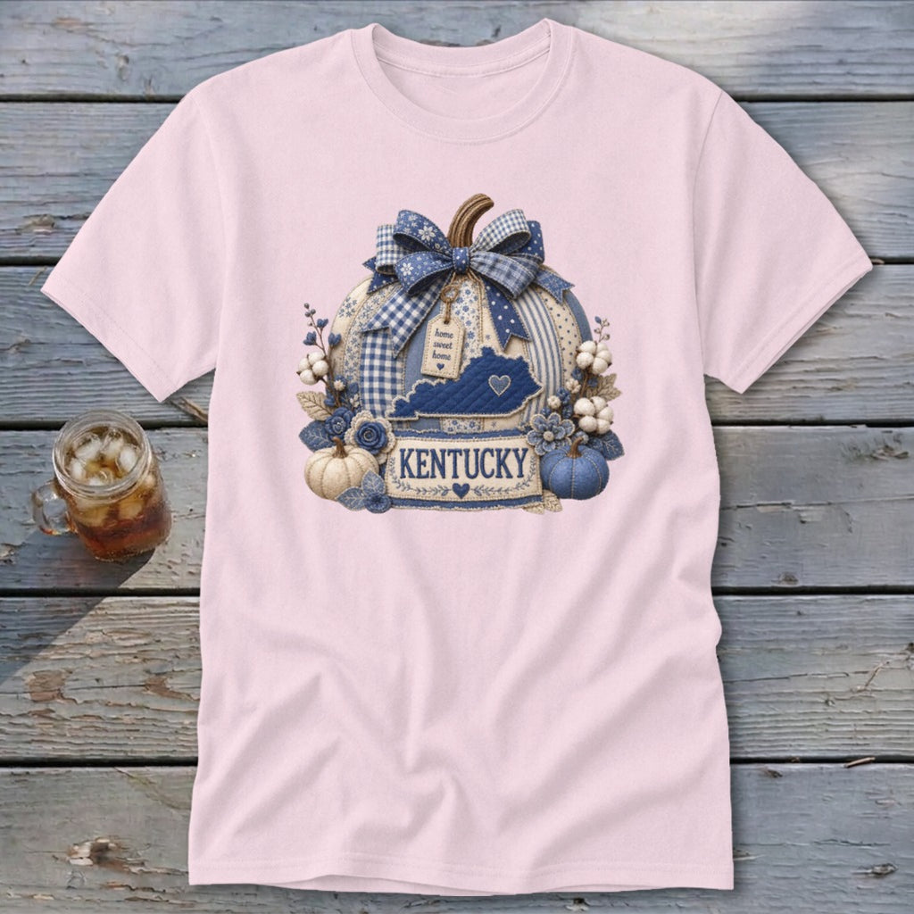 Kentucky Faux Patchwork Pumpkin Classic Tee